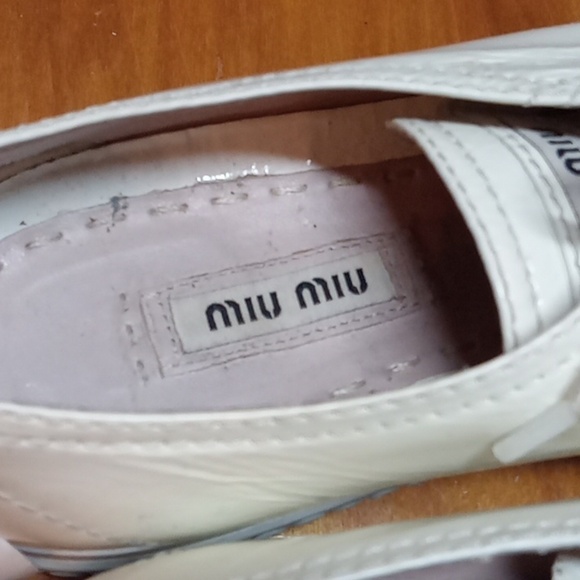 Miu Miu women's patent leather studded toe sneaker size 37.5 - Picture 5 of 12